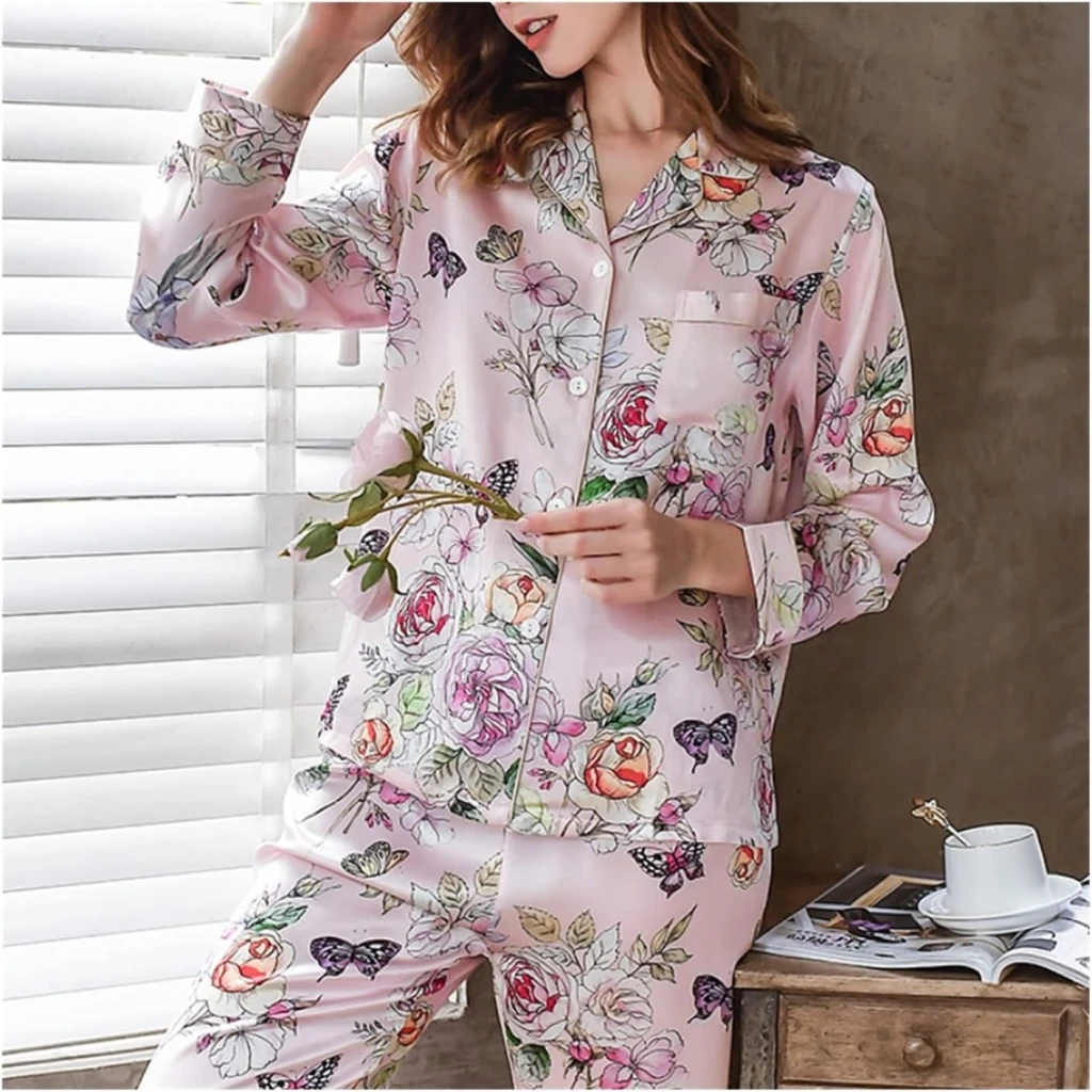 Designer silk pajamas