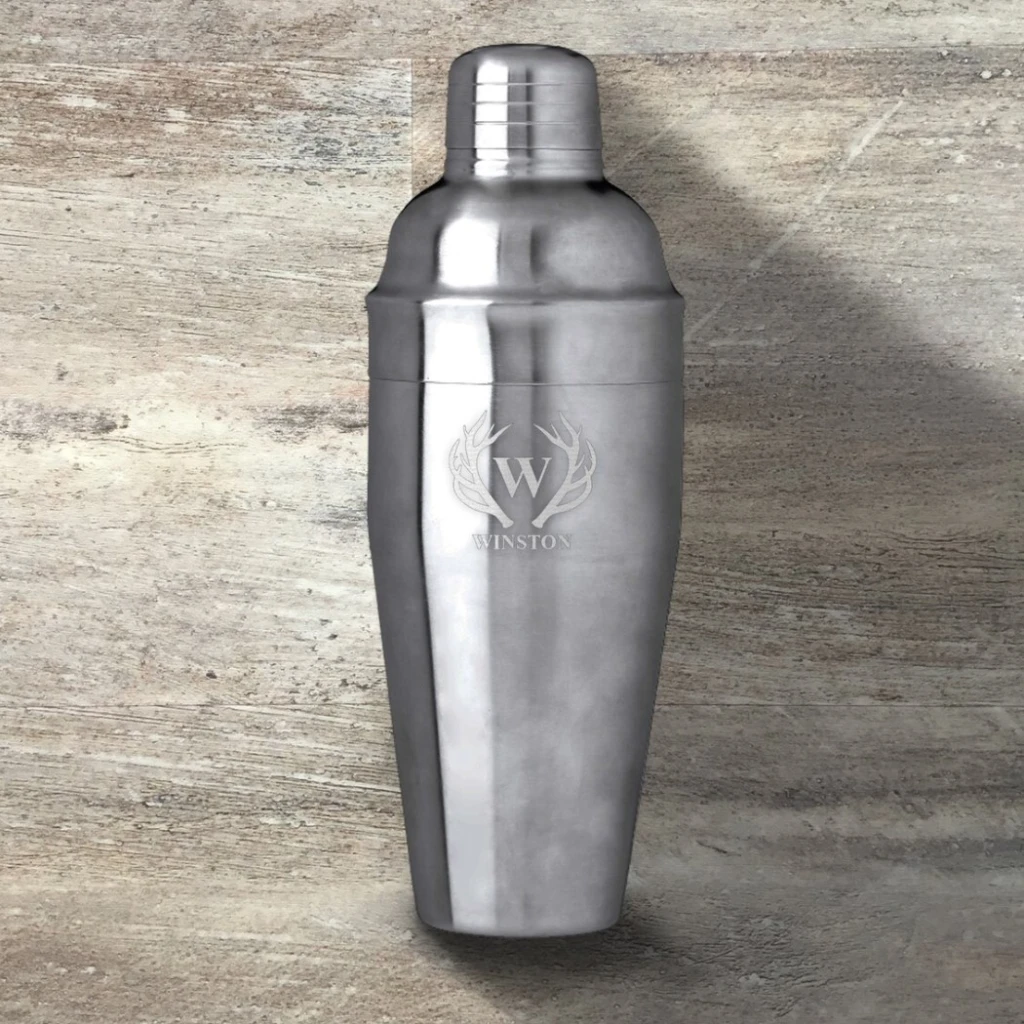 Engraved cocktail shaker