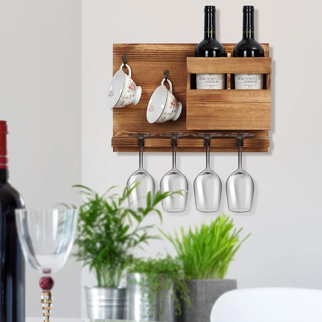 Wall-mounted wine rack